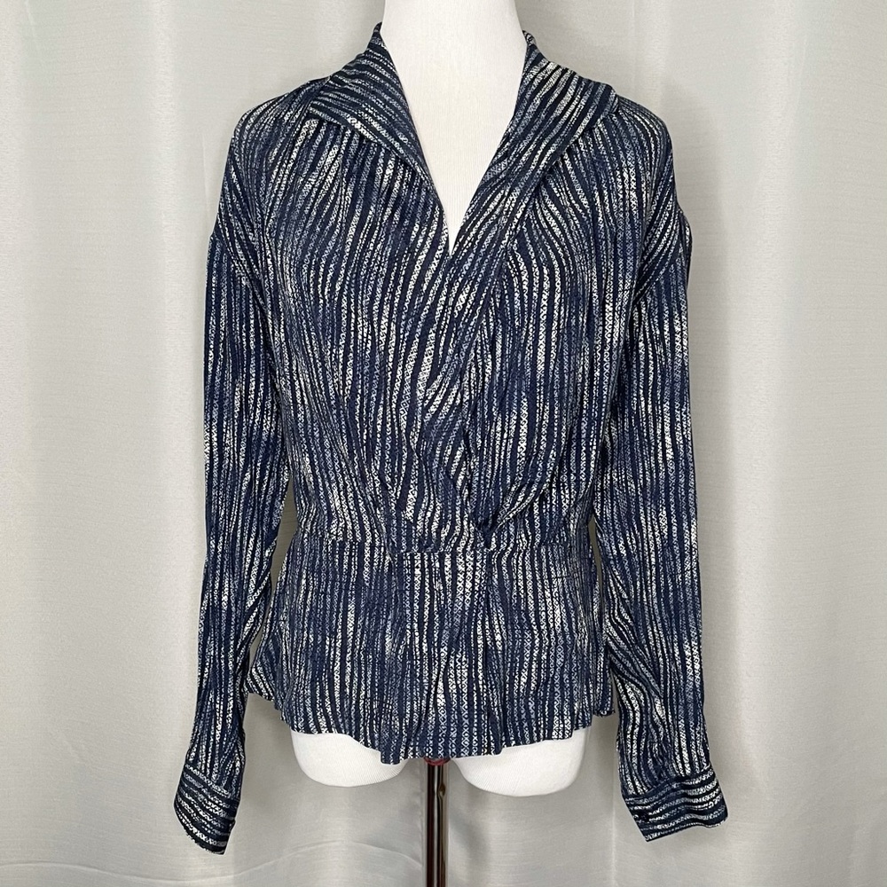 Vintage Evan-Picone snap wrap blouse
